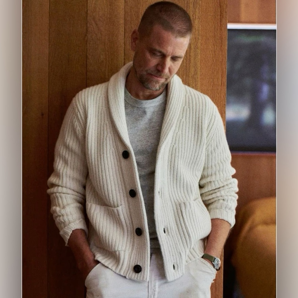 Buck Mason Wool & Cashmere blend Cardigan Sweater